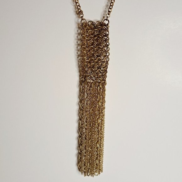 Forever 21 Golden Antic Boho Fringe Necklace - Picture 6 of 6